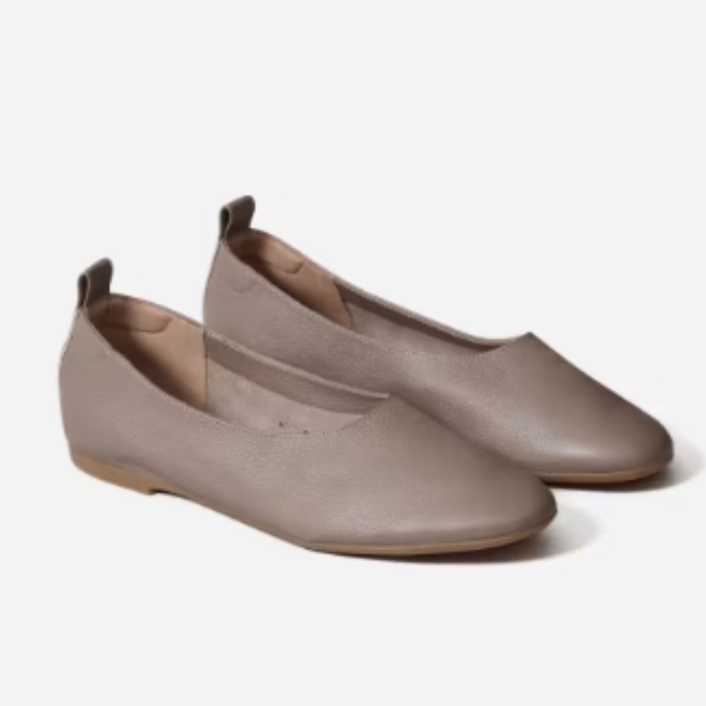 Everlane Italian Leather Day Glove flats - Mocha